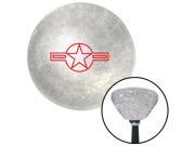 American Shifter Knob Red US Air Force Star Clear Retro Metal Flake M16x1.5