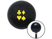 American Shifter Knob Yellow Clubs Diamond Heart Spades Black Metal Flake M16x1.5 American Shifter Knob Yellow Clubs Diamond Heart Spades Black Metal Flake M16x1.5