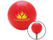 American Shifter Knob Yellow Flower on Water Red M16x1.5