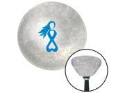 American Shifter Knob Blue Breast Cancer Awareness Clear Retro Metal Flake M16x1.5