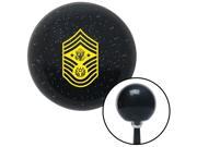 American Shifter Knob Yellow Chief Master Sergeant of the Air Force Black Metal Flake M16x1.5
