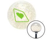 American Shifter Knob Green Heart on a Card Clear Metal Flake M16x1.5 American Shifter Knob Green Heart on a Card Clear Metal Flake M16x1.5