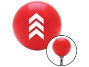 American Shifter Knob White Military Arrows Up Red M16x1.5