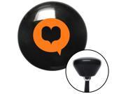American Shifter Knob Orange Heart in Quote Bubble Black Retro M16x1.5