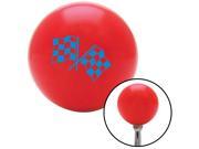 American Shifter Knob Blue Checkered Flags Red M16x1.5 American Shifter Knob Blue Checkered Flags Red M16x1.5