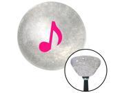 American Shifter Knob Pink Music Note Clear Retro Metal Flake M16x1.5