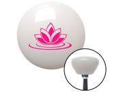 American Shifter Knob Pink Flower on Water White Retro M16x1.5