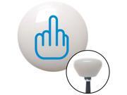American Shifter Knob Blue Smooth Middle Finger White Retro M16x1.5