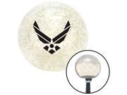 American Shifter Knob Black The Air Force Symbol Clear Metal Flake M16x1.5 American Shifter Knob Black The Air Force Symbol Clear Metal Flake M16x1.5
