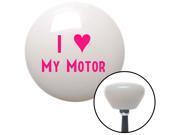 American Shifter Knob Pink I <3 MY MOTOR White Retro M16x1.5 American Shifter Knob Pink I <3 MY MOTOR White Retro M16x1.5
