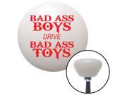 American Shifter Knob Red Bad Ass Boys Drive Bad Ass Toys White Retro M16x1.5