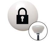American Shifter Knob Black Lock Symbol White Retro M16x1.5 American Shifter Knob Black Lock Symbol White Retro M16x1.5