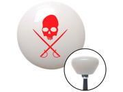 American Shifter Knob Red Skull & Swords White Retro M16x1.5 American Shifter Knob Red Skull & Swords White Retro M16x1.5