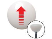 American Shifter Knob Red Broken Directional Arrow Up White Retro M16x1.5