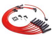 Advanced Fuel Ignition BBC Socket Straight Red Spark Plug Wire Set P N 850302