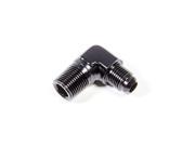 TRIPLE X Black 6 AN to 3 8 in NPT 90 Degree Adapter Fitting P N HF 99063 BLK