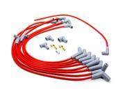 Advanced Fuel Ignition SBF HEI Straight Red Spark Plug Wire Set P N 850711