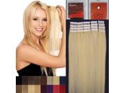 16 Inches 20pcs Straight Tape In Remy Human Hair Extensions Beauty Hair Salon Style 613 light blonde 30G PACK