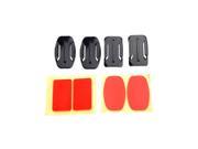 2 Flat Mounts 2 Curved Mounts with Adhesive Pads Set for Camera GoPro Hero 3 3 2 1 Black
