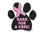 Bark For A Cure Breast Cancer Paw Support Ribbon Car Truck Mailbox Magnet