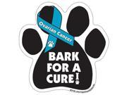 Bark For A Cure Ovarian Cancer Paw Support Ribbon Car Truck Mailbox Magnet