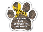 My Dog And I Support The AIR FORCE Paw Support Ribbon Car Truck Mailbox Magnet