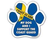 My Dog And I Support The COAST GUARD Paw Support Ribbon Car Truck Magnet