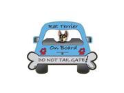 Rat Terrier Dog On Board Do Not Tailgate Car Magnet