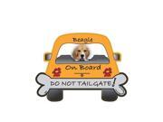 Beagle Dog On Board Do Not Tailgate Car Magnet