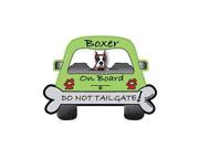 Boxer uncropped Dog On Board Do Not Tailgate Car Magnet