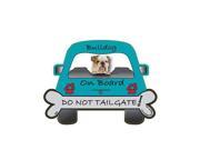 Bulldog Dog On Board Do Not Tailgate Car Magnet