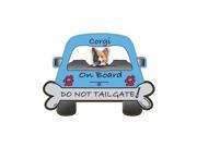 Corgi Dog On Board Do Not Tailgate Car Magnet