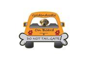 Goldendoodle Dog On Board Do Not Tailgate Car Magnet