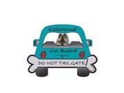 Keeshond Dog On Board Do Not Tailgate Car Magnet