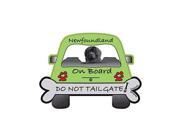 Newfoundland Dog On Board Do Not Tailgate Car Magnet