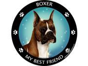Boxer Cropped Best Friend Car Refrigerator Magnet