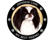 Japanese Chin Black White Best Friend Car Refrigerator Magnet