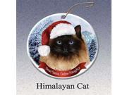 UPC 811488024569 product image for Holiday Pet Gifts Himalayan Cat Santa Hat Cat Porcelain Christmas Tree Ornament | upcitemdb.com