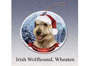 UPC 811488024163 product image for Holiday Pet Gifts Irish Wolfhound, Wheaten Santa Hat Dog Porcelain Christmas Tre | upcitemdb.com