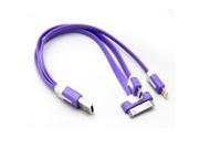 3 in 1 USB Charging Data Cable For iPhone 4 4S 5S 5C 5SAMSUNG HTC
