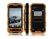 A8 Smartphone IP68 Android 4.2 MTK6572W SOS Power Bank 3000mAh Battery Black Orange