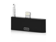 Lightning 8 Pin To 30 Pin Dock With Audio Converter Adapter For iPhone 5 iPod Touch 5 Black