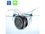 Ultra Waterproof Portable Bluetooth Speaker with Mic and Suction Cup for iPhone iPad Samsung Black Blue