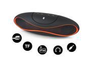 Rugby Shape Bluetooth Portable Mini Digital Speaker Black Orange