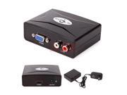 New VGA R L Audio to HDMI 1080p Converter Box for PC Laptop Display Adapter HDTV