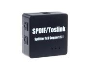 SPDIF TOSLINK Digitai Opticai Audio 1x3 Splitter Adapter 1 Input 3 Output