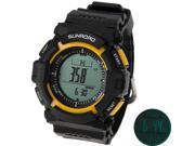 Sunroad FR820A Yellow 3ATM Digital EL Backlit w Altimeter Barometer Compass World Time Stopwatch Sport Watch
