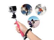 Aluminum Alloy Monopod with Tripod Mount Adapter for GoPro Hero 3 3 2 1 Magenta