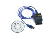 Mini ELM327 USB V1.5 OBDII Car Detection Diagnostic Scan Tool Blue