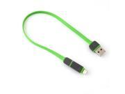 Two in one Portable Data Cable Charge Line Green